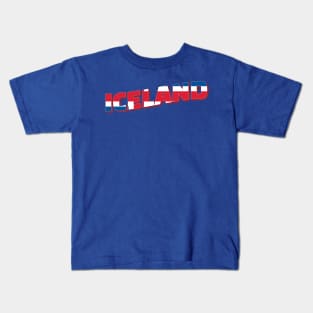 Iceland Vintage style retro souvenir Kids T-Shirt